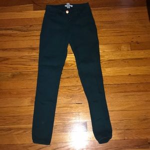 Hunter Green Skinny Jeans